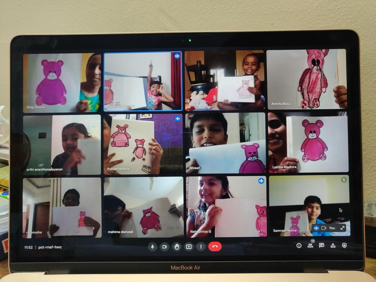 Teaching session 15 - Art instruction in progress