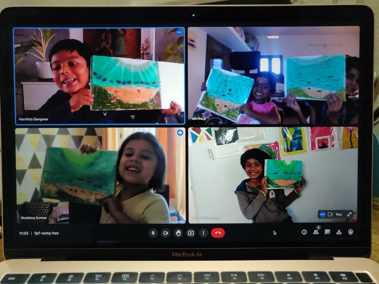 Teaching session 16 - Art instruction in progress